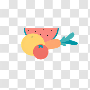 Icon - Assorted Fruits And Vegetables Transparent PNG