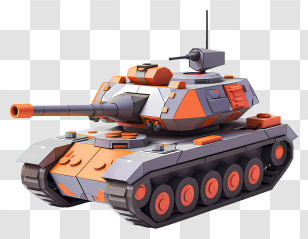 Cartoon Tank - Toy Tank Illustration In Colorful Design Transparent PNG