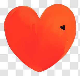 Heart Doodle - Red Heart Illustration Transparent PNG