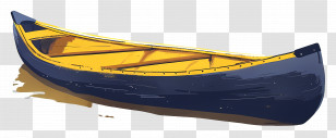 Canoe - Yellow And Blue Canoe Illustration Transparent PNG