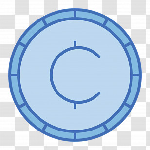 Cent Symbol - Blue Cent Symbol Illustration Transparent PNG