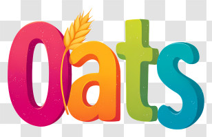 Oats Logo - Colorful Oats Lettering Transparent PNG