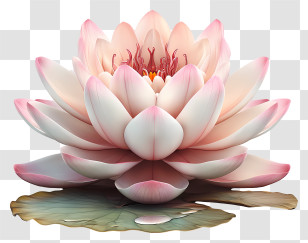 Pastel Lotus Flower - Pink Lotus Flower In Full Bloom Transparent PNG