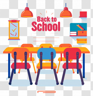 Back To School - Colorful Classroom For Back To School Transparent PNG
