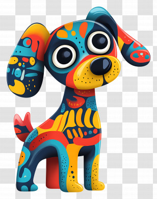 Cartoon Dog - Colorful Cartoon Dog Design Transparent PNG
