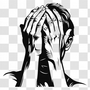 Facepalm - Hands Covering Face Depicting Emotion Transparent PNG