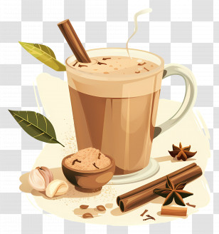 Masala Chai - Spiced Tea With Cinnamon And Cloves Transparent PNG
