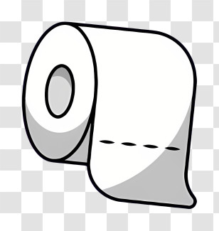 Toilet Tissue - Toilet Paper Roll Cartoon Illustration Transparent PNG