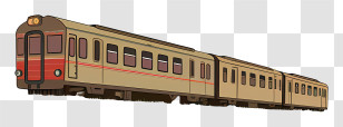 Train - Cartoon Illustration Of A Train Transparent PNG