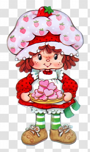 Strawberry Shortcake - Strawberry Girl With Dessert Transparent PNG