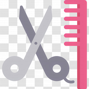 Scissors And Comb - Scissors And Comb For Haircut Transparent PNG