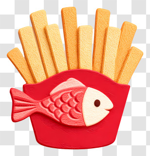 Fish And Chips Icon - Fish And Chips In Red Container Transparent PNG