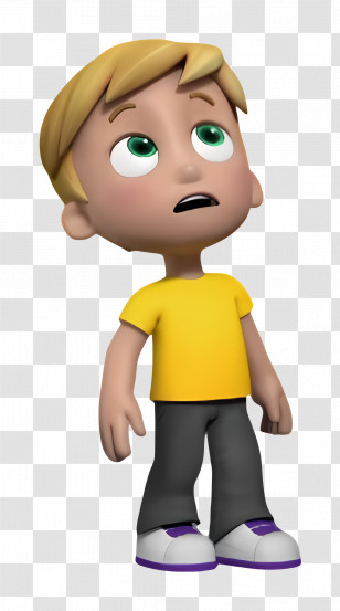 Paw Patrol - Cartoon Boy In Yellow Shirt Transparent PNG