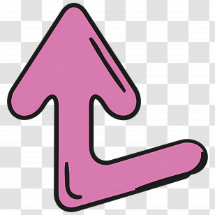 Doodle Arrow - Pink Arrow Pointing Up Transparent PNG