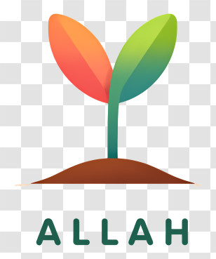 Allah Logo - Green Seedling Logo With Allah Transparent PNG