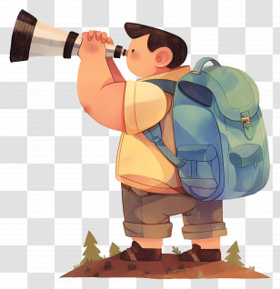 Explorer Man - Explorer Boy With Telescope Transparent PNG
