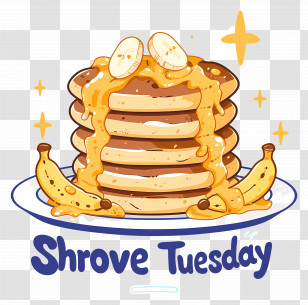 Shrove Tuesday - Shrove Tuesday Pancakes With Bananas Transparent PNG