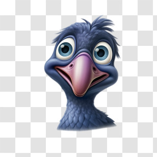 Dodo - Blue Bird Cartoon Character Transparent PNG