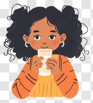 Drinking Water - Girl Holding A Glass Transparent PNG