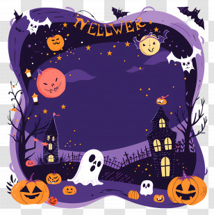 Halloween Frame - Halloween Themed Illustration Transparent PNG