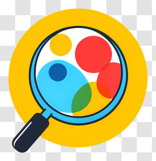 Analysis Icon - Colorful Magnifying Glass Illustration Transparent PNG