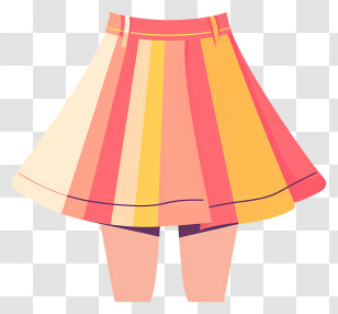 Skirt - Colorful Striped Skirt Transparent PNG