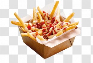 French Fries Cheese Fast Food Guacamole Hamburger - Side Dish - Bacon Bits Transparent PNG