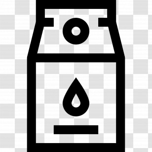 Milk Container - Minimalist Milk Carton Icon Design Transparent PNG