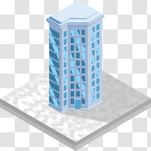 Icon - Modern Isometric Building Design Transparent PNG