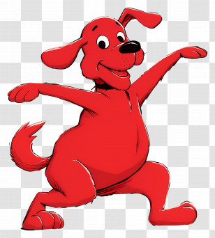 Dancing Dog - Dancing Red Cartoon Dog Transparent PNG