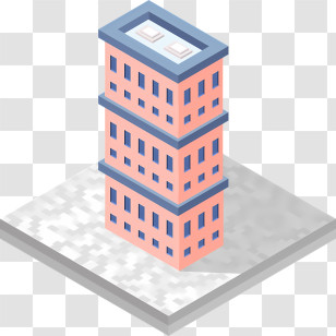 Icon - Isometric Tall Building Illustration Transparent PNG
