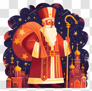 Saint Nicholas Day - Saint Nicholas Illustration Transparent PNG