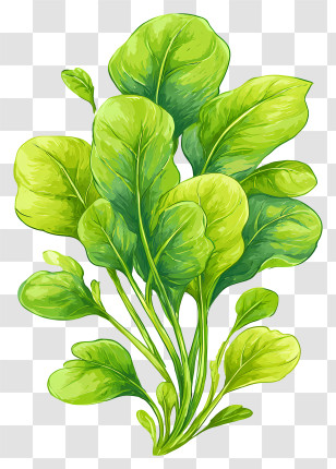 Green Sorrel - Fresh Green Spinach Leaves Transparent PNG