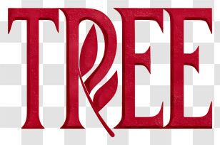 Tree Logo - TREE Red Text Logo Transparent PNG