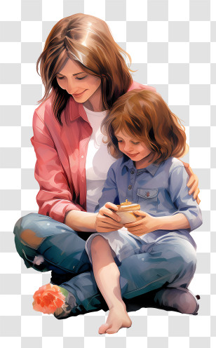 Mothers Day - Mother And Child Bonding Transparent PNG