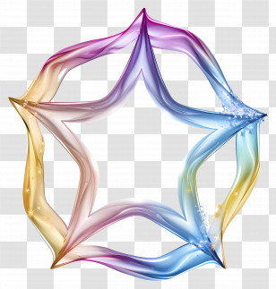Star Frame - Colorful Abstract Star Shape Transparent PNG