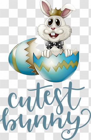 Cutest Bunny Happy Easter Easter Day Transparent PNG