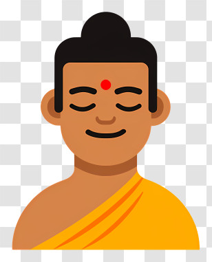 Cartoon Buddha - Smiling Buddha Cartoon Illustration Transparent PNG