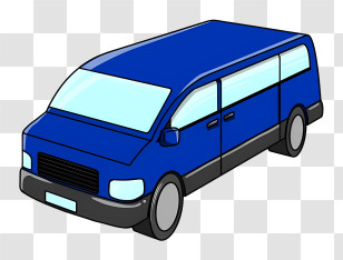 Icon - Blue Van Illustration Transparent PNG