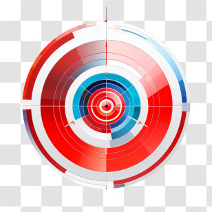 Target - Red And Blue Bullseye Target Illustration Transparent PNG