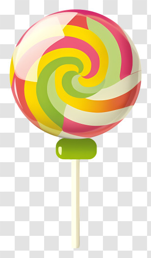 Large Lollipop - Bright And Colorful Swirl Lollipop Transparent PNG