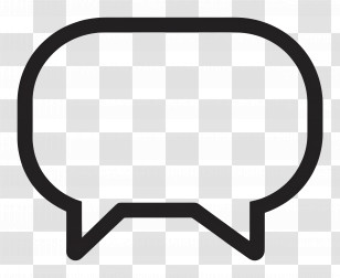 Callout - Speech Bubble Outline Icon Transparent PNG