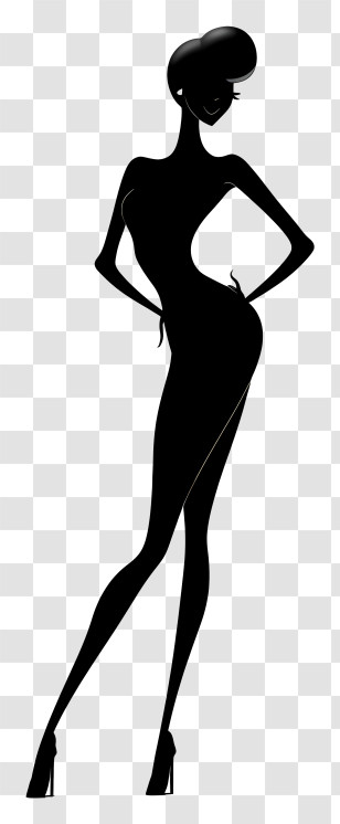 Sexy - Elegant Silhouette Of Fashion Model Transparent PNG