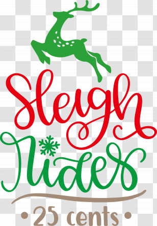 Sleigh Rides Deer Reindeer Transparent PNG