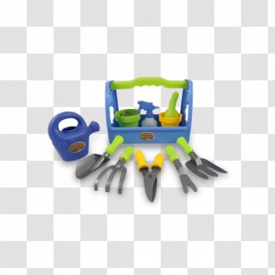 Liberty Imports Little Garden Tool Box 14pc Toy Gardening Tools Set Boxes - Watering Cans - Child Transparent PNG