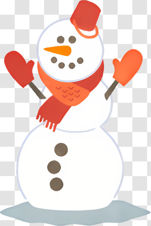 Icon - Cute Snowman Illustration Transparent PNG