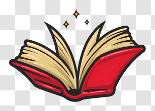 Book Logo - Open Book With Sparkles Transparent PNG