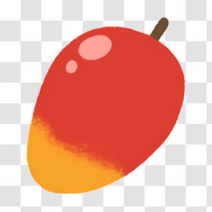 Icon - Juicy Red And Yellow Mango Transparent PNG