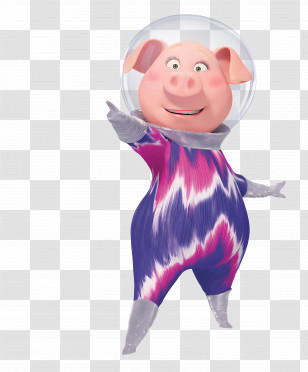 Sing 2 - Pig In Space Suit Character Transparent PNG