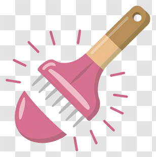 Cartoon - Pink Paintbrush Transparent PNG